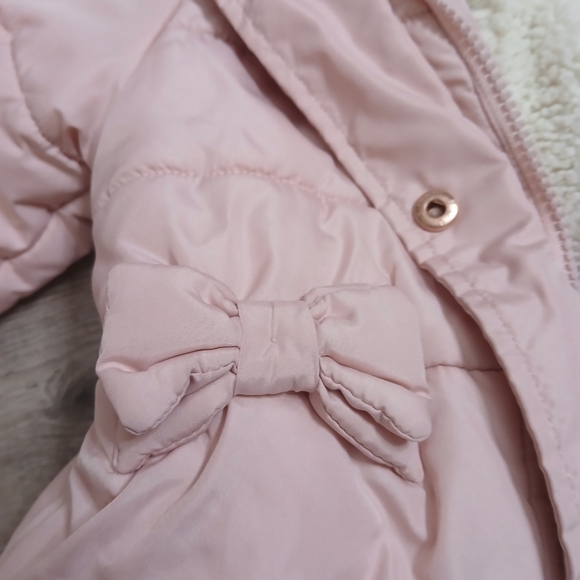 BCBGirls Pink Puffer Jacket with White Trim - Picture 5 of 8